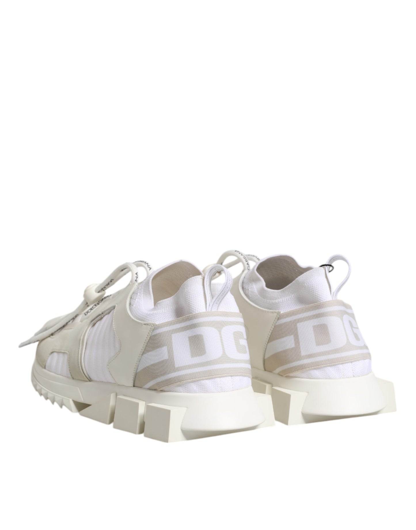 Dolce & Gabbana White Mesh Sorrento Trekking Sneakers Shoes