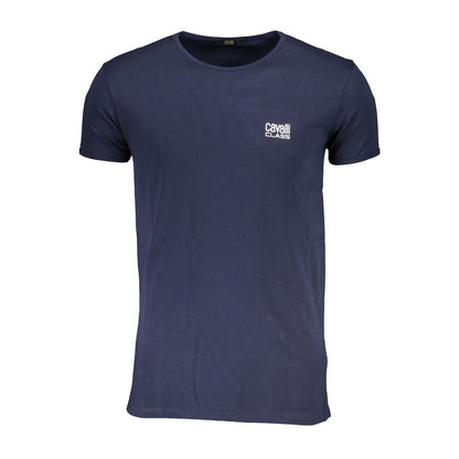 Tricou Cavalli Class din bumbac albastru