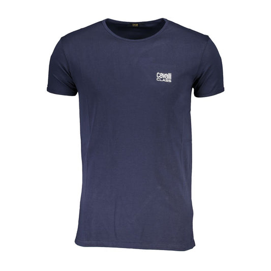 Tricou Cavalli Class din bumbac albastru