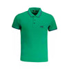 Tricou polo Cavalli Class verde din bumbac