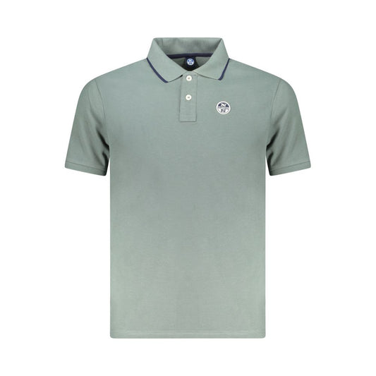 Tricou polo North Sails verde din bumbac pentru bărbați