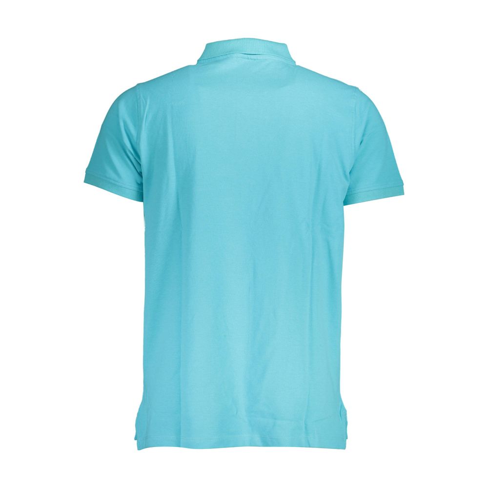 Tricou polo albastru din bumbac pentru bărbați, Norway 1963