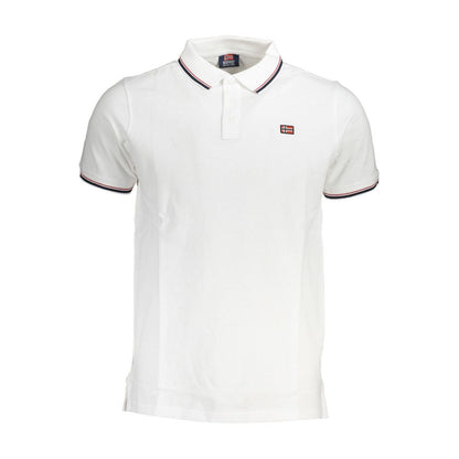 Tricou polo bărbătesc Norway 1963 din bumbac alb