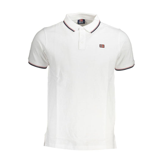 Tricou polo bărbătesc Norway 1963 din bumbac alb
