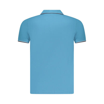 Tricou polo albastru din bumbac pentru bărbați, Norway 1963