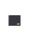 Ferragamo Black Calf Leather Bos Taurus Wallet