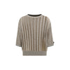 Brunello Cucinelli Openwork knit pattern Sweater with sequins