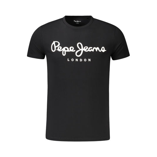 Pepe Jeans Black Cotton T-Shirt