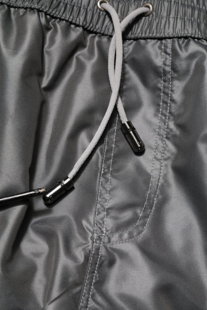 Dolce & Gabbana Gray Polyester Mid Waist Casual Bermuda Shorts