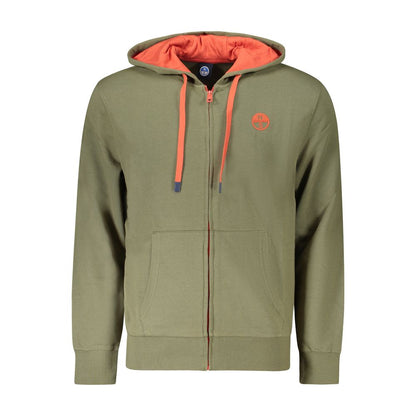 North Sails Green Cotton Men's Hooded Sweater