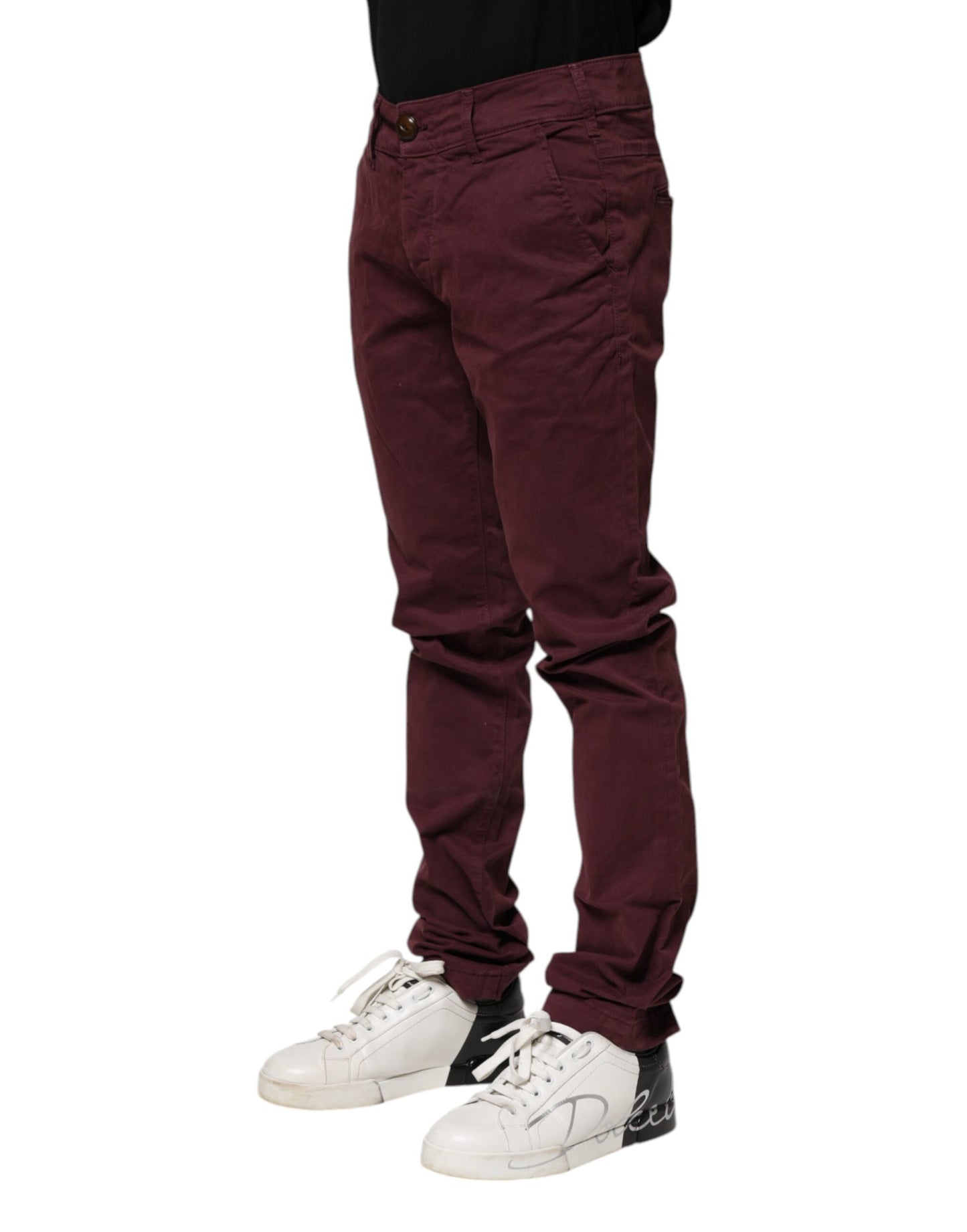 CYCLE Maroon Cotton Stretch Skinny Fit Men Denim Jeans