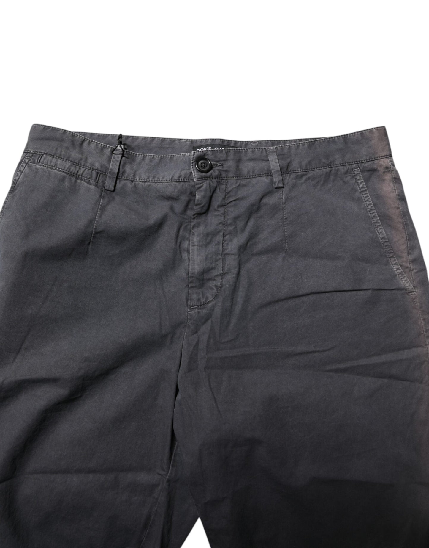 Dolce & Gabbana Dark Gray Cotton Stretch Denim Bermuda Shorts