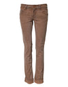 Acht Brown Cotton Slim Fit Denim Low Waist Jeans