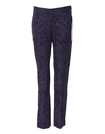 BENCIVENGA Purple Jacquard High Waisted Pants