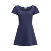 Alexander McQueen Blue Wool Casual Dress