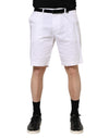 Dolce & Gabbana White Chinos Cotton Stretch Casual Shorts