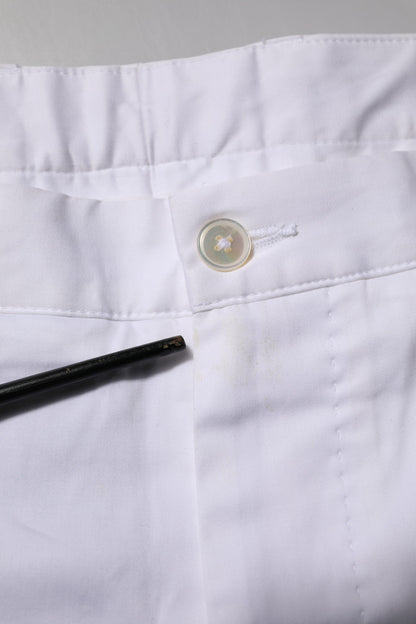 Dolce & Gabbana White Chinos Cotton Stretch Casual Shorts