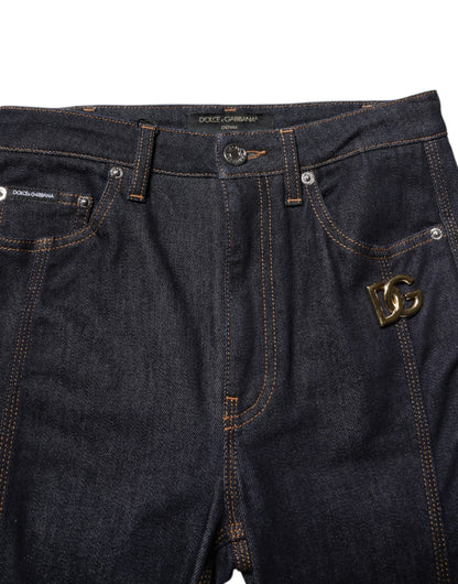 Dolce &amp; Gabbana Sorte Bomulds Bootcut Denim Jeans med Mellemhøj Talje 