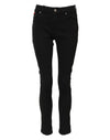 Dolce & Gabbana Black Cotton Logo Skinny Mid Waist Denim Jeans