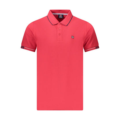 Tricou polo bărbătesc din bumbac roșu, Norvegia 1963