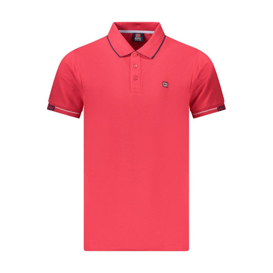 Tricou polo bărbătesc din bumbac roșu, Norvegia 1963