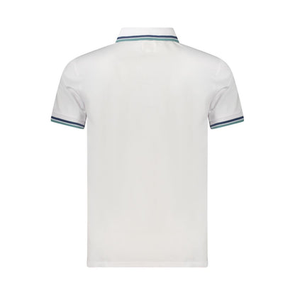 Tricou polo Guess Jeans alb din bumbac pentru bărbați