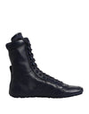 Dolce & Gabbana Dark Blue Leather KING High Top Sneakers Shoes