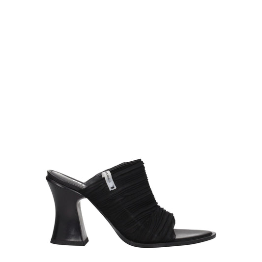 Premiata Black Fabric Platform Sandals