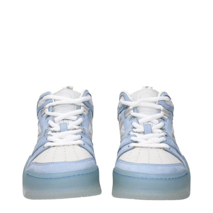 Moncler White Leather High Top Sneakers