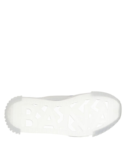 Dolce & Gabbana Silver Black Nylon NS1 Low Top Men Sneakers Shoes