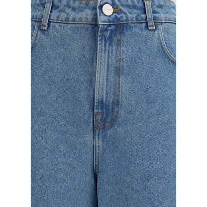 Rohe Blue Cotton Relaxed Fit Jeans