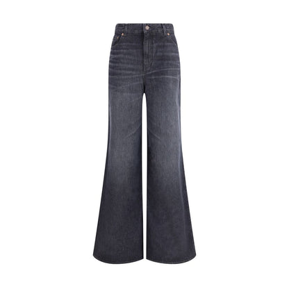 Chloé Black Cotton Flared Jeans