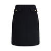 Chloé Black Wool Midi Skirt