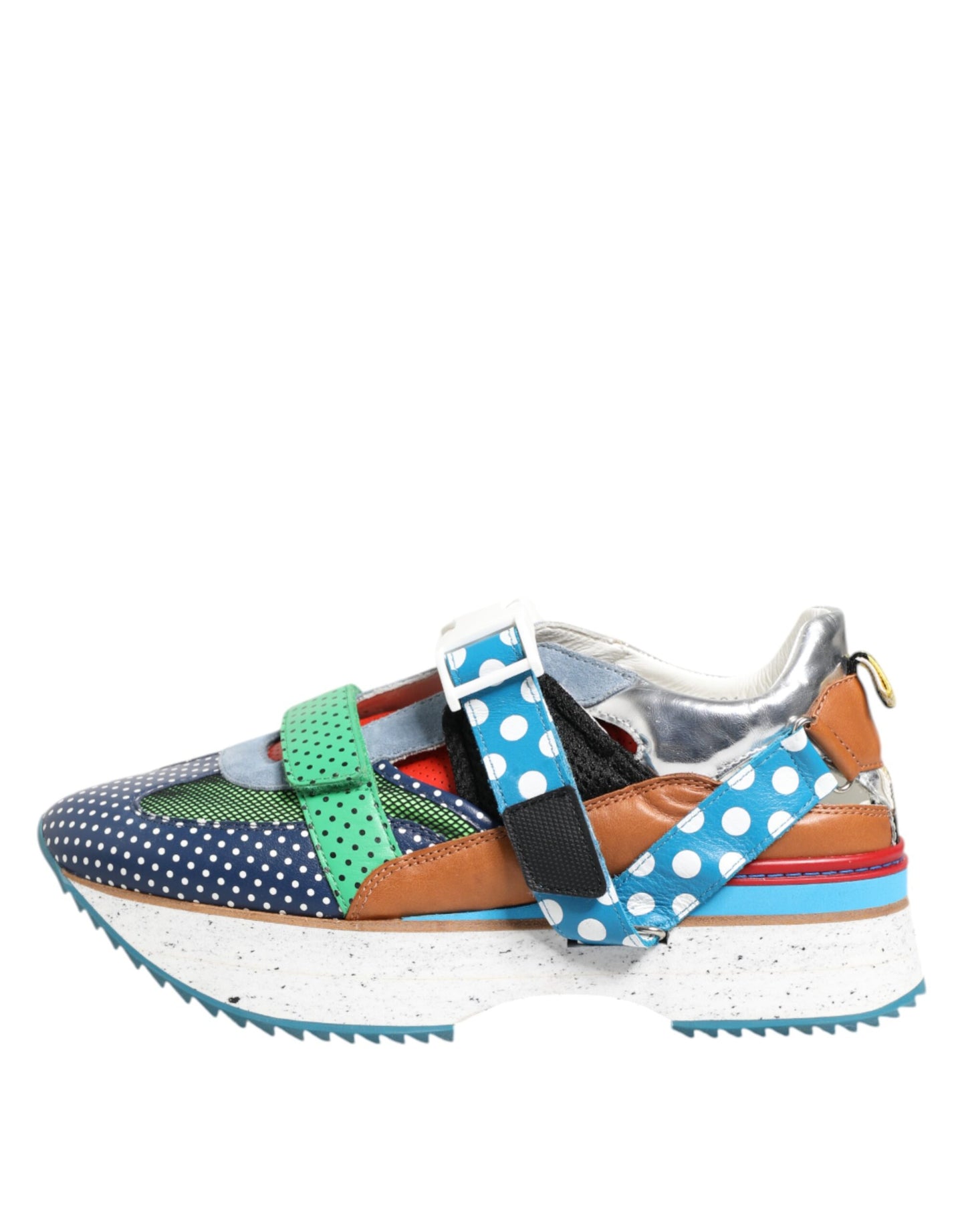 Dolce & Gabbana Multicolor Leather Low Top Sneakers Shoes
