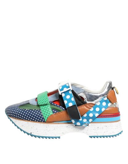 Dolce & Gabbana Multicolor Leather Low Top Sneakers Shoes