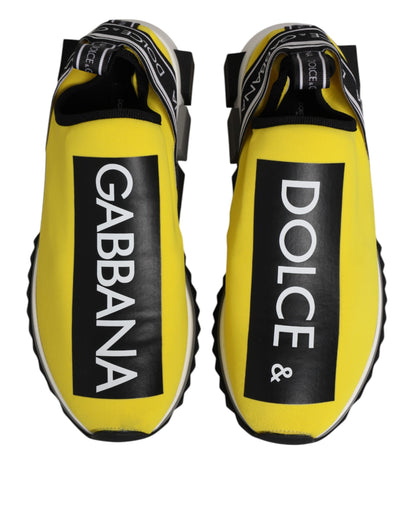 Dolce & Gabbana Yellow Logo Low Top Sorrento Sneakers Shoes