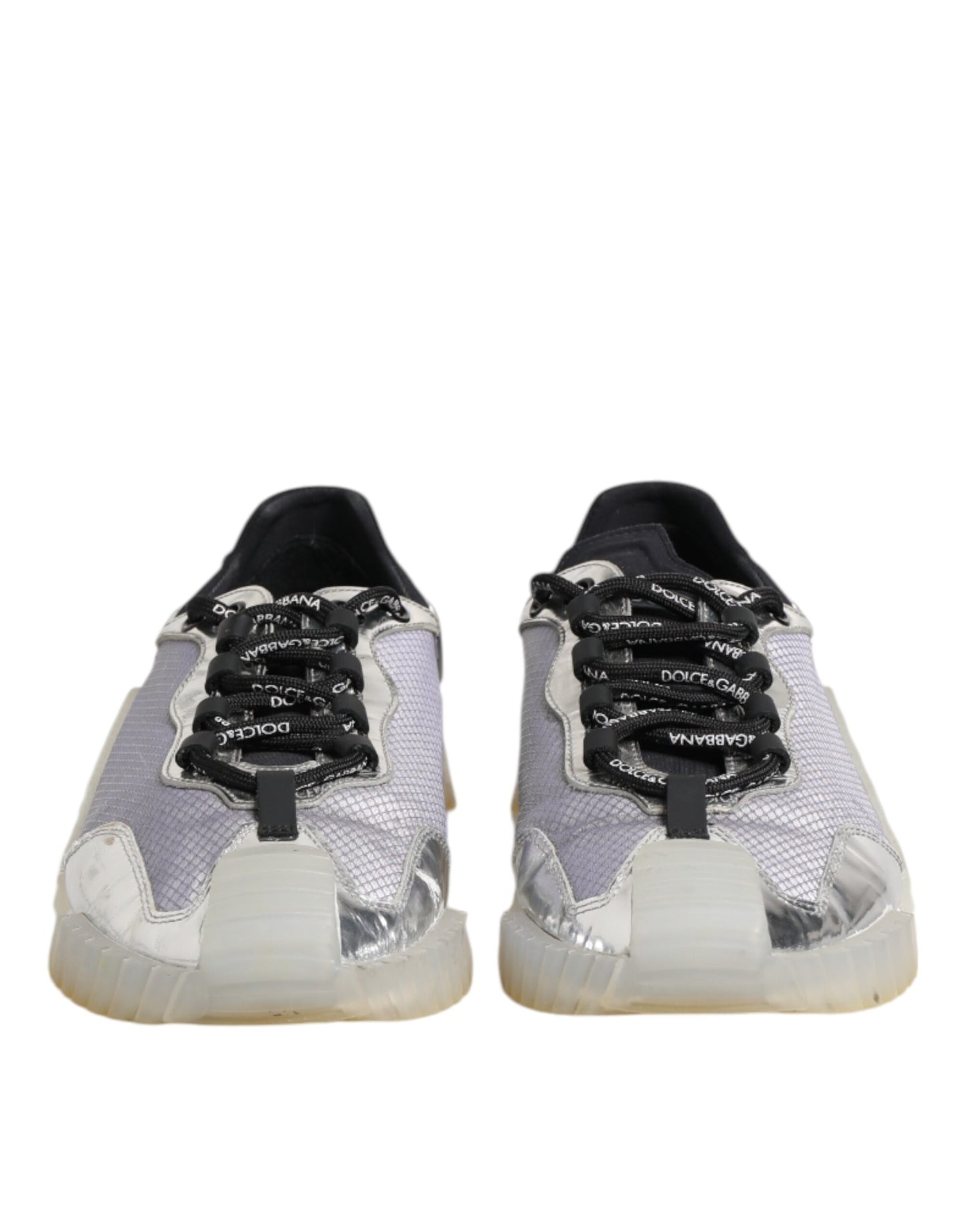 Dolce & Gabbana Black Silver NS1 Men Low Top Sneakers Shoes
