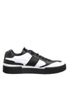Dolce & Gabbana Black White Leather MIAMI Low Top Sneakers Shoes