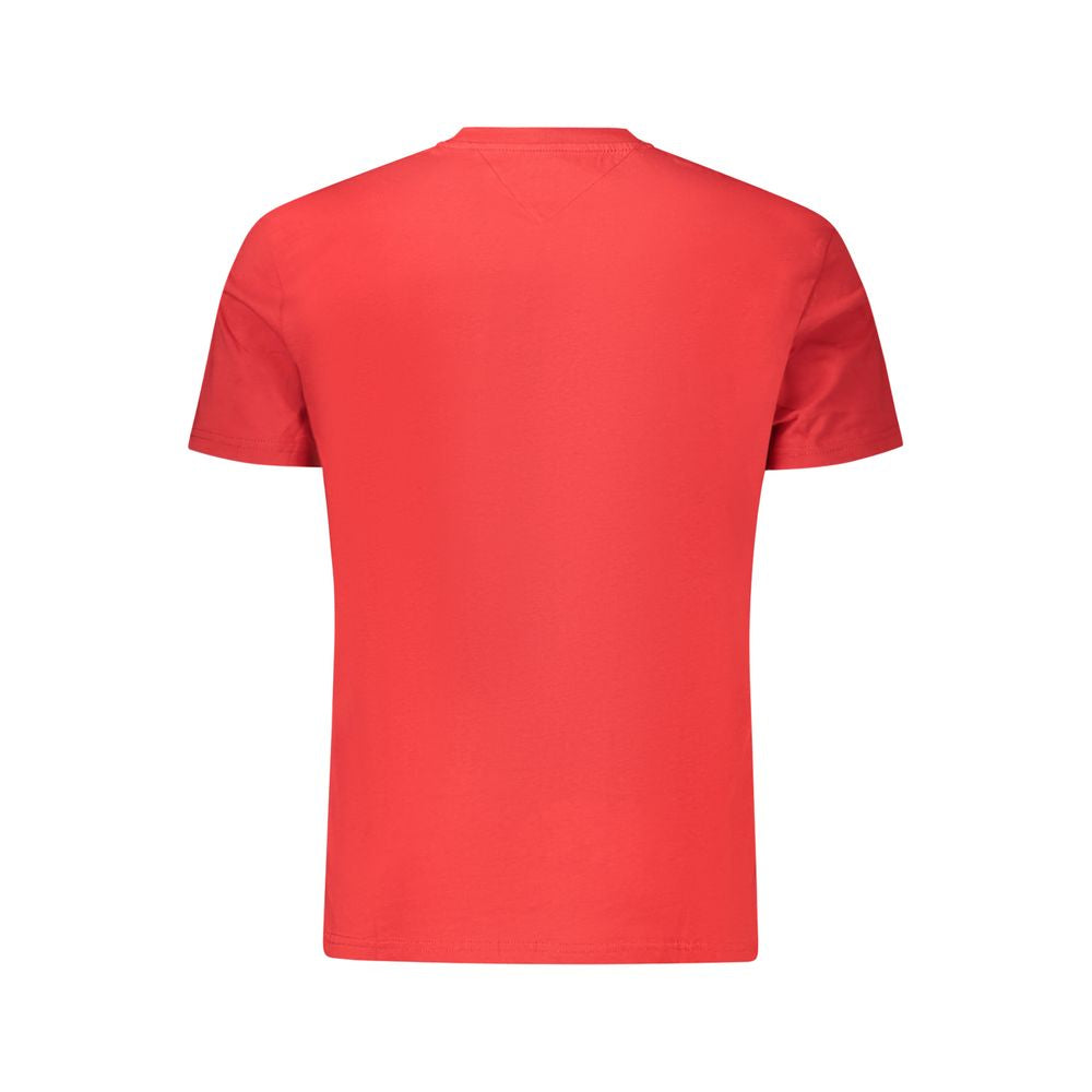 Tricou Tommy Hilfiger roșu din bumbac pentru bărbați