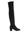 Dolce & Gabbana Black Suede Leather Knee High Boots Shoes