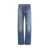 Prada Blue Cotton Straight-Leg Jeans