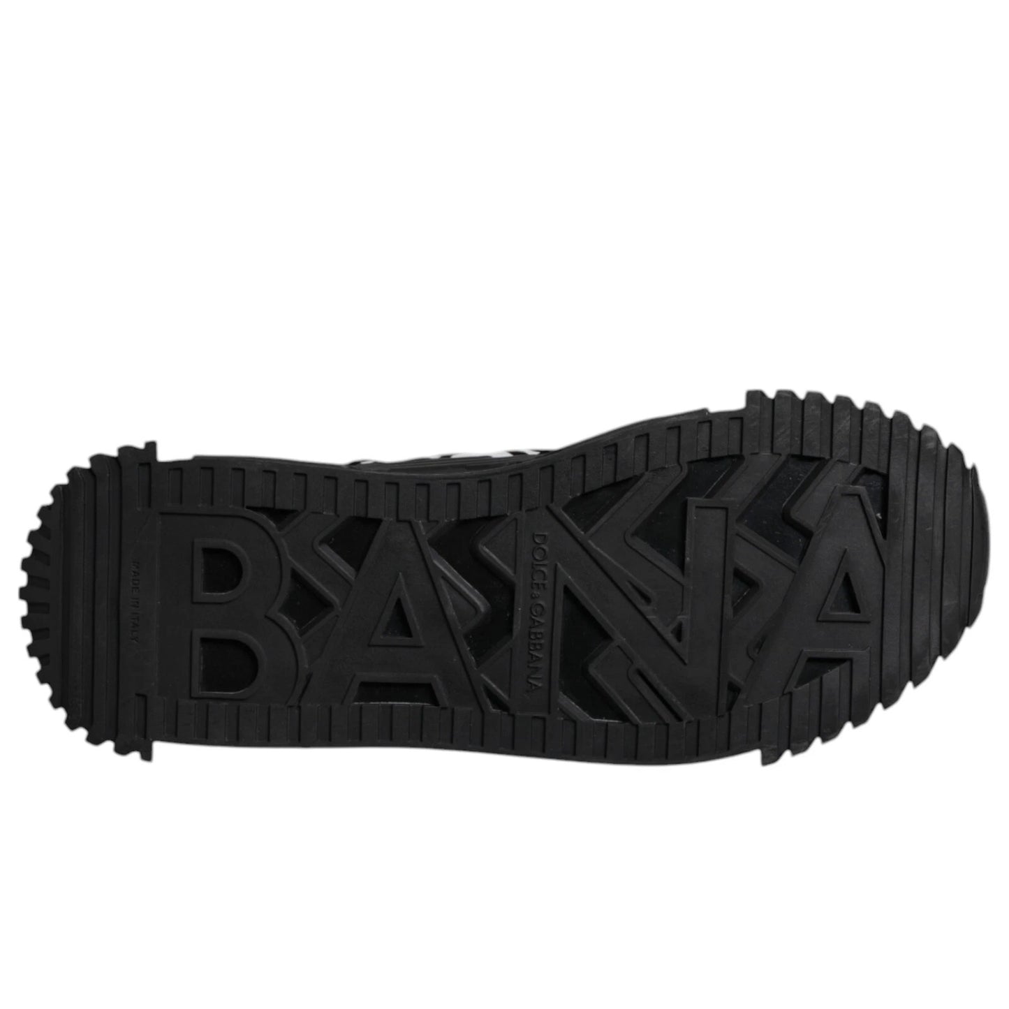 Dolce & Gabbana Black Logo Lace Up Low Top NS1 Sneakers