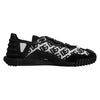Dolce & Gabbana Black Logo Lace Up Low Top NS1 Sneakers