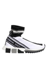 Dolce & Gabbana White Black Sorrento Socks Sneakers Shoes