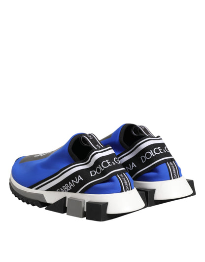Dolce & Gabbana Blue Logo Low Top Sorrento Sneakers Shoes