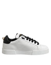 Dolce & Gabbana White Leather Portofino Lace Up Sneakers Shoes