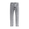Brunello Cucinelli Gray Cotton Straight-Leg Jeans