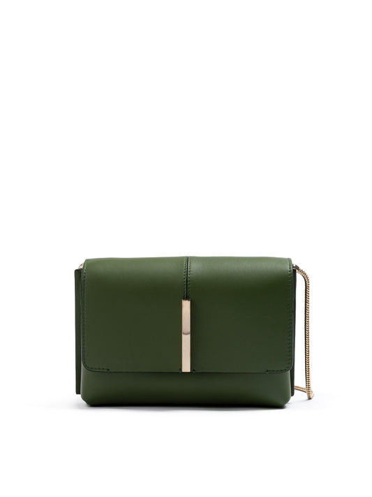 Giada Dark Green Leather Crossbody Bag