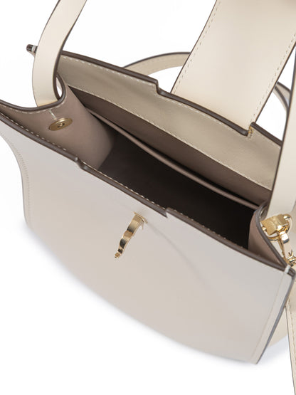 Giada White Leather Shoulder Bag