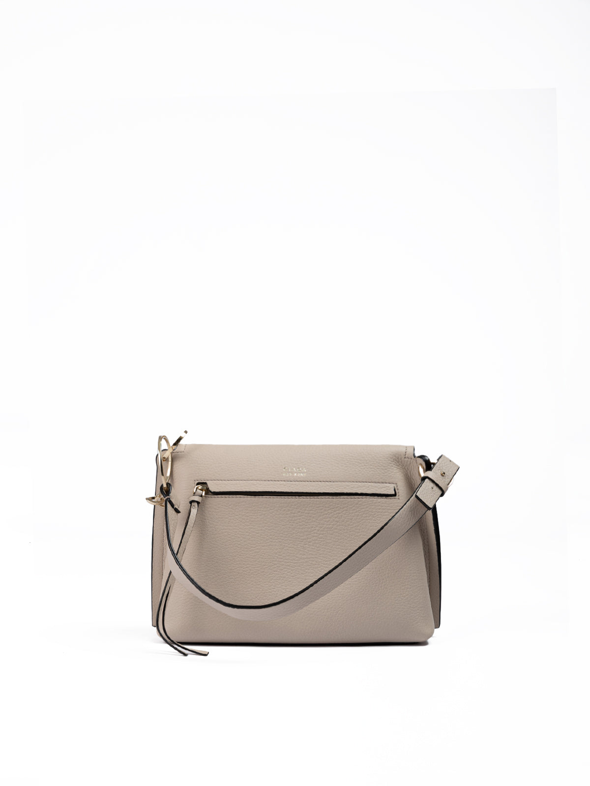 Giada Beige Grained Leather Crossbody Bag